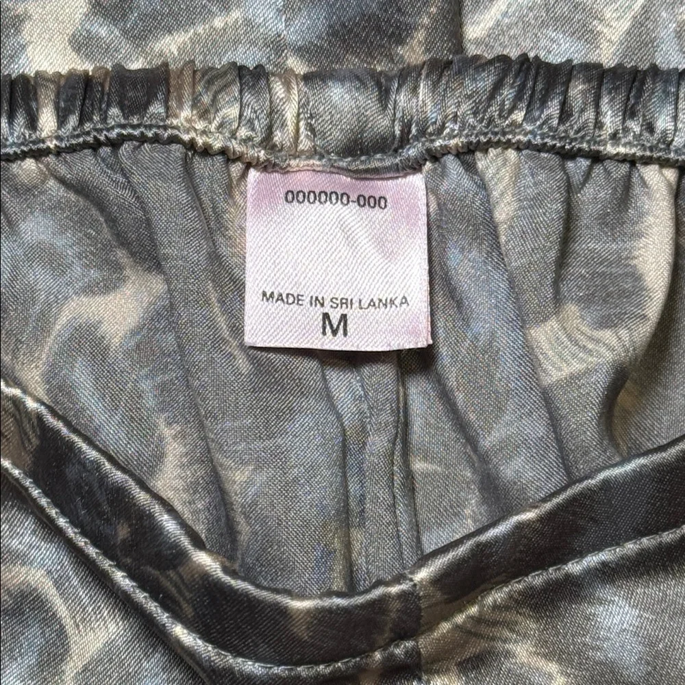 Vintage Y2K Wide Leg Satin Feel Leopard Print Lounge Pants Victoria's Secret M - Picture 5 of 7